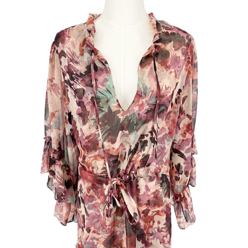 Misa Los Angeles Marcele Ruffled V-Neck Maxi Dress in Floral Dream Size XS - Picture 5 of 14